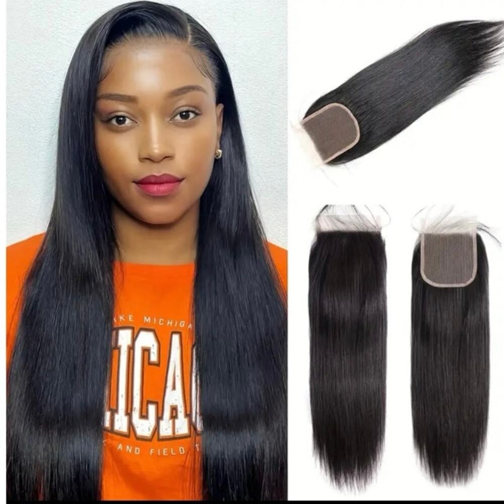Straight 4x4 HD Lace Closure Remy Human Hair